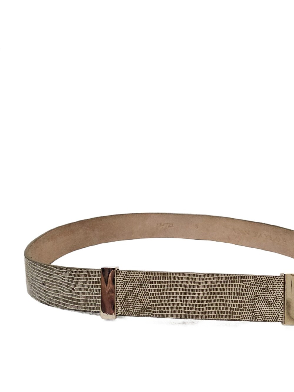 Ann Taylor Lizard Embossed Leather Belt Size S - Picture 2 of 5